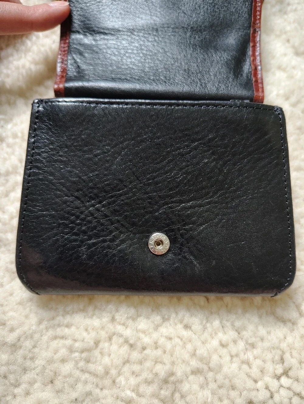 Vintage Brighton Women's Brown Croc-Embossed Crossbody Small Bag - Picture 5 of 16